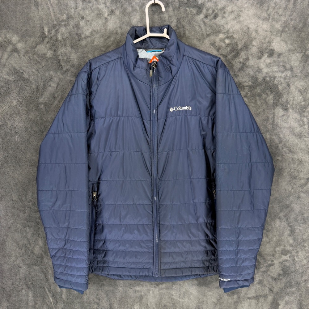 Columbia Mens Omni-Heat Interchange Puffer‎ Jacket Navy Blue WM5092 Large